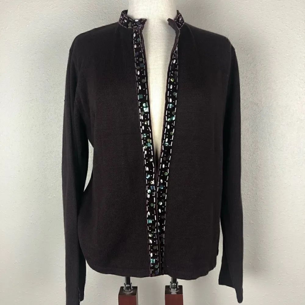 NWT Evan-Picone Cardigan Top Size Large